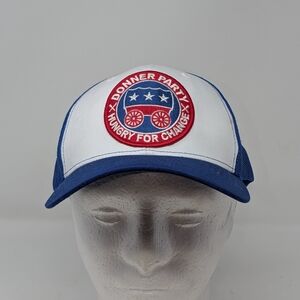 Donner Party Blue And White Trucker Hat Adjustable Richardson 112